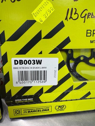 2 Discos Galfer 180 y 160mm 6 tornillos