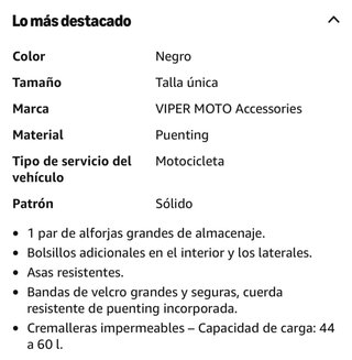 Alforjas Moto Universales Negras