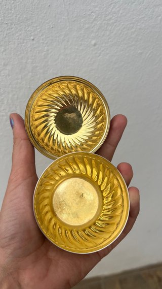 Caja antigua Plata 900 interior dorado