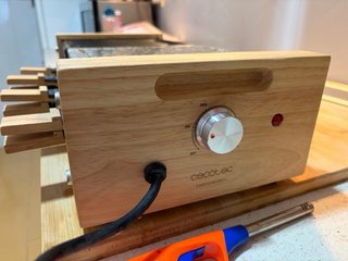 Raclette grill de madera y piedra
