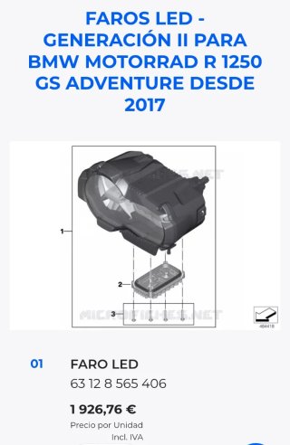 Faro LED BMW R1200GS R1250GS