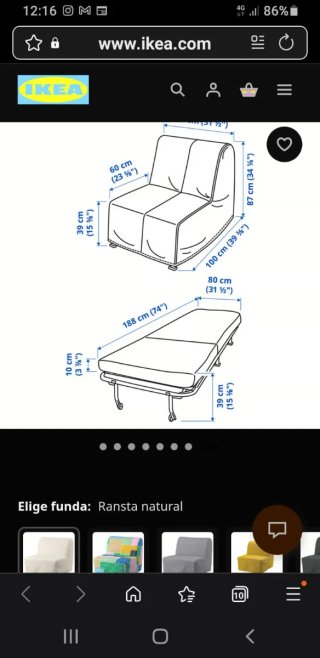 Sillon cama Ikea Lycksele Lövas