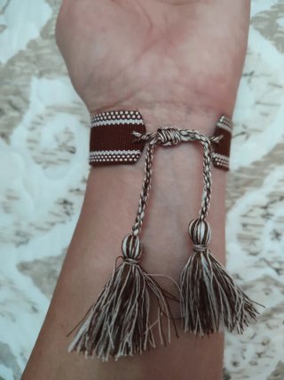 Pulsera Christian Dior Beige y Marrón.