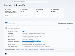 Portátil HP Victus 16 rtx3060