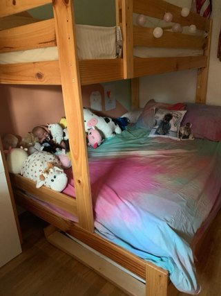 Litera Lufe madera con cama nido