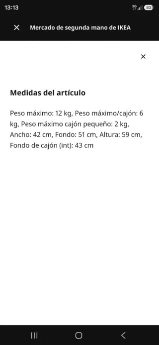 MALM  Cajonera con ruedas, blanco, 42x59 cm  Cajon