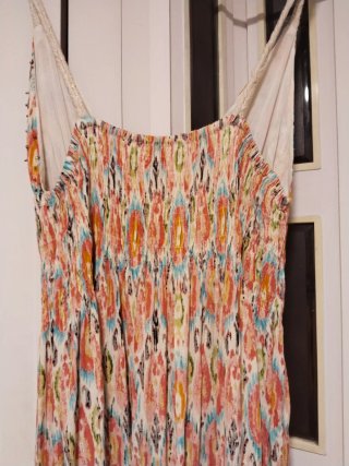 Vestido largo estampado multicolor de viscosa