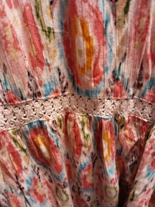 Vestido largo estampado multicolor de viscosa