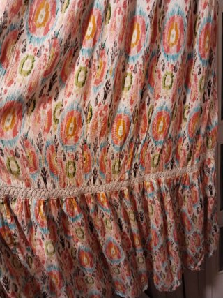 Vestido largo estampado multicolor de viscosa