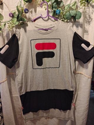 Vestido corto FILA gris con negro talla M