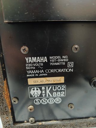 Subwoofer Yamaha YST-SW60 Activo Negro