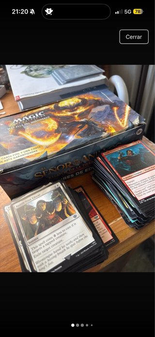 255 Cartas Magic  LOTR señor de los anillos.