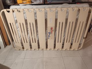Colchón 90x190 y somier lamas con ruedas
