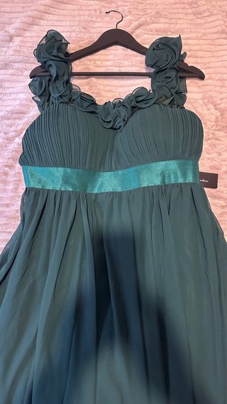 Vestido largo verde esmeralda 1XL