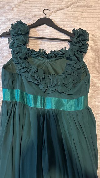 Vestido largo verde esmeralda 1XL