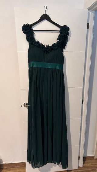 Vestido largo verde esmeralda 1XL