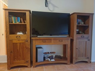 Conjunto Muebles Salón Comedor: Mesa TV y Librería
