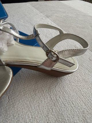 Sandalias plateadas Marypaz Talla 37