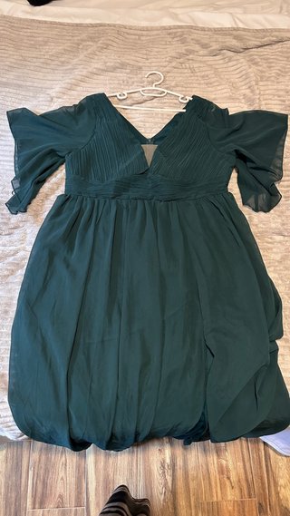 Vestido fiesta verde esmeralda Talla XL/XXL