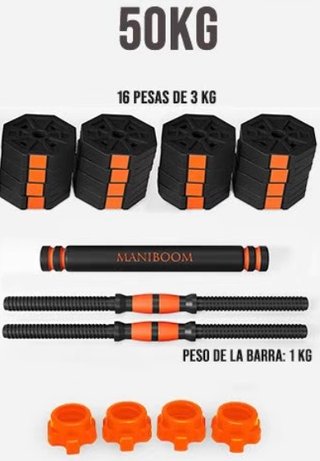 Mancuernas ajustables ManiBoom 50 kg | Gym en casa