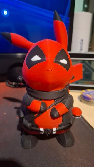 Pikachu Deadpool Figura Impresión 3D
