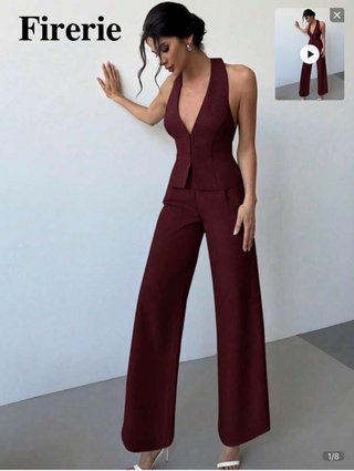 Conjunto de traje beige Shein