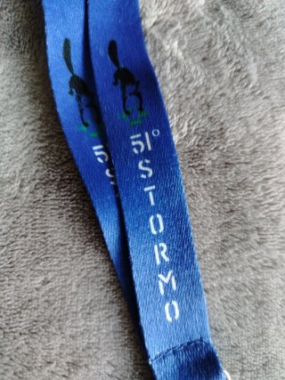 Laccio blu con moschettone