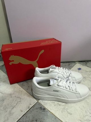 Puma Smash V2 L Zapatillas Unisex Adulto Blancas