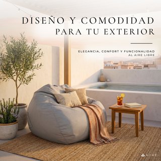 Puff Exterior Jardín - Puf Pera XXL Nuevo