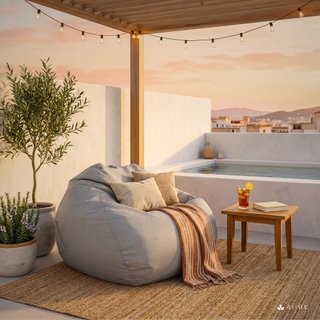 Puff Exterior Jardín - Puf Pera XXL Nuevo