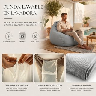 Puff Exterior Jardín - Puf Pera XXL Nuevo