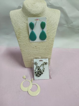 Pack 3 Pendientes Multicolor y Teal