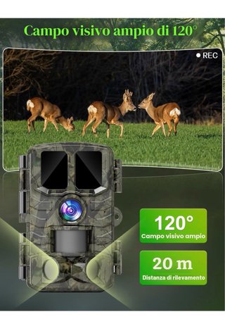 Fototrappola 4K 60MP Infrarossi Invisibili