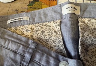 Pantalón lino gris claro