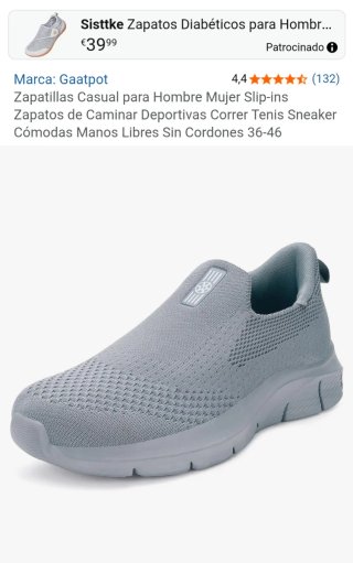 Zapatillas Hombre Grises