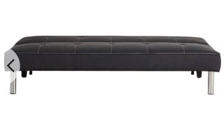 Sofá Cama 3 Plazas Polipiel Negro