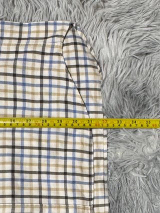 Camisa Paul & Shark de cuadros  beige y azul