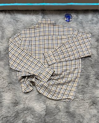 Camisa Paul & Shark de cuadros  beige y azul