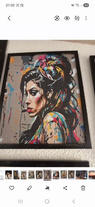 Cuadro pintado a mano Brad Pitt, jackson,