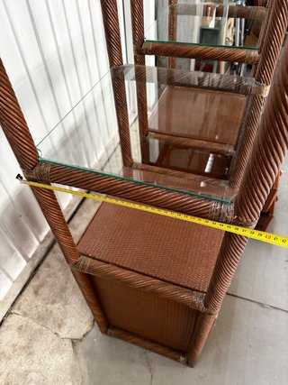 Pareja Estanterías Bambú con Cristal