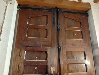 Puerta doble madera maciza