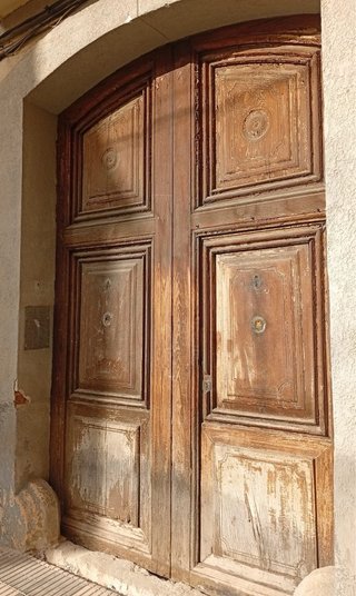 Puerta doble madera maciza
