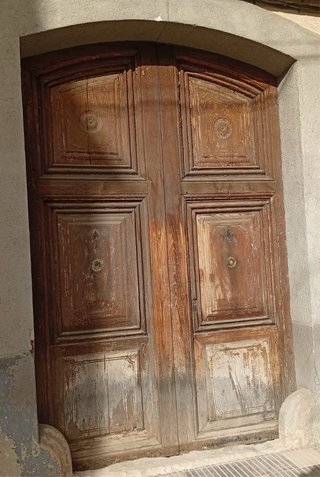 Puerta doble madera maciza