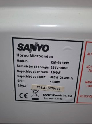 Microondas Sanyo con Grill