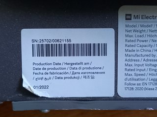 [55] Patinete eléctrico Xiaomi