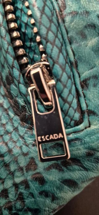 Chaqueta Biker Escada Piel Serpiente