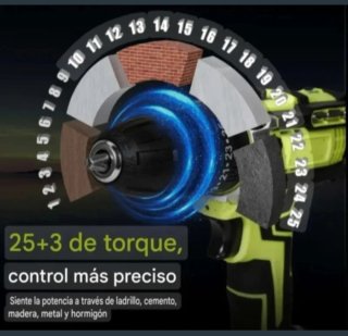 Taladro Atornillador Inalámbrico (2 Baterías)