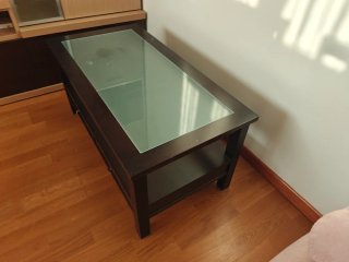 Mesa de centro madera y cristal