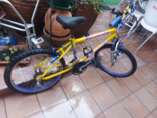 Bicicleta infantil amarilla