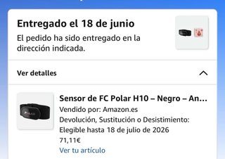 Sensor Polar H10 Negro